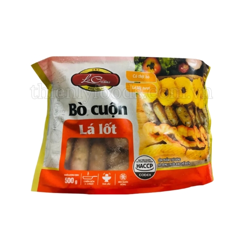bò cuộn lá lốt